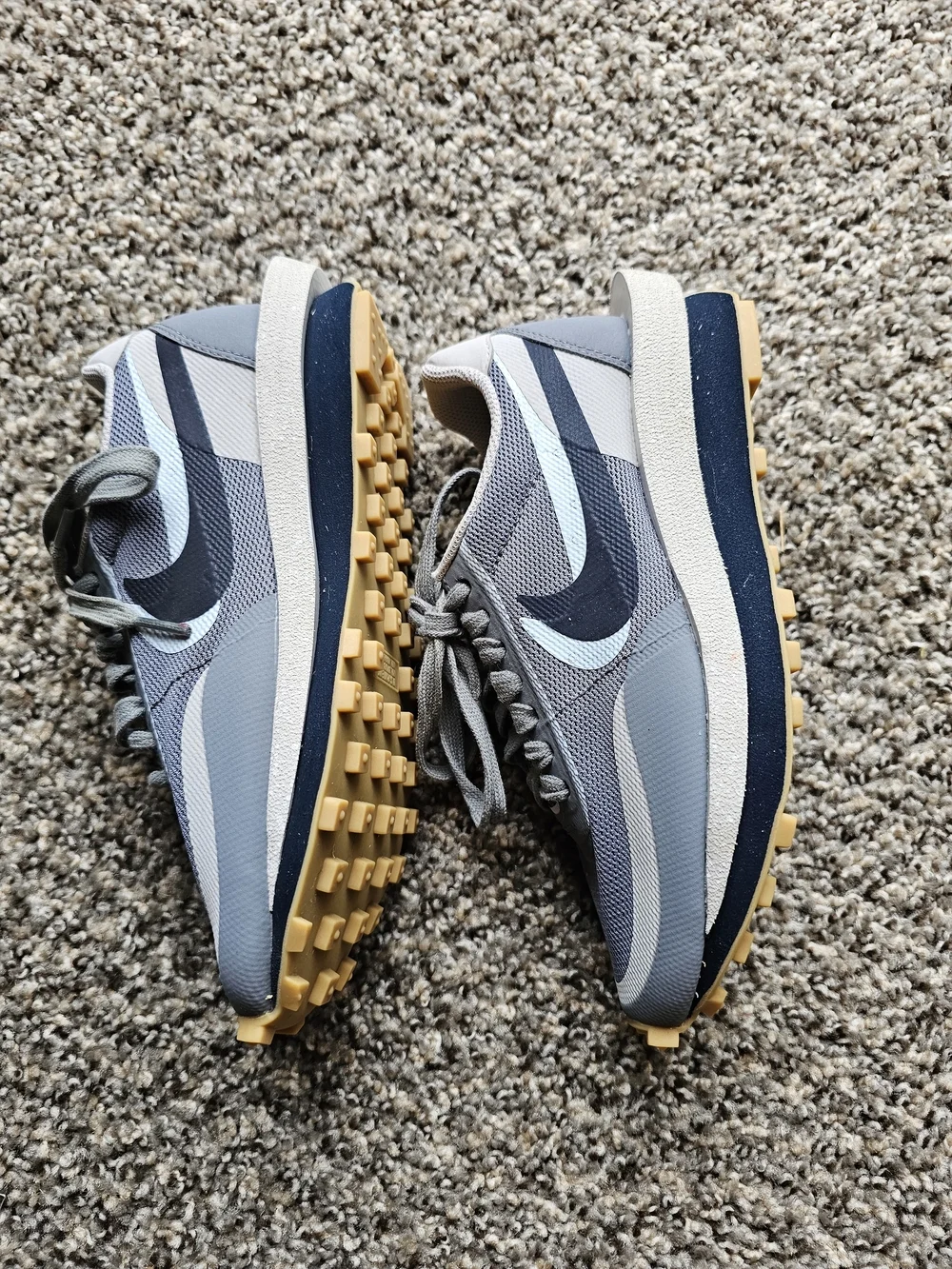 Nike x sacai x CLOT LDWaffle 'Cool Grey Sneakers